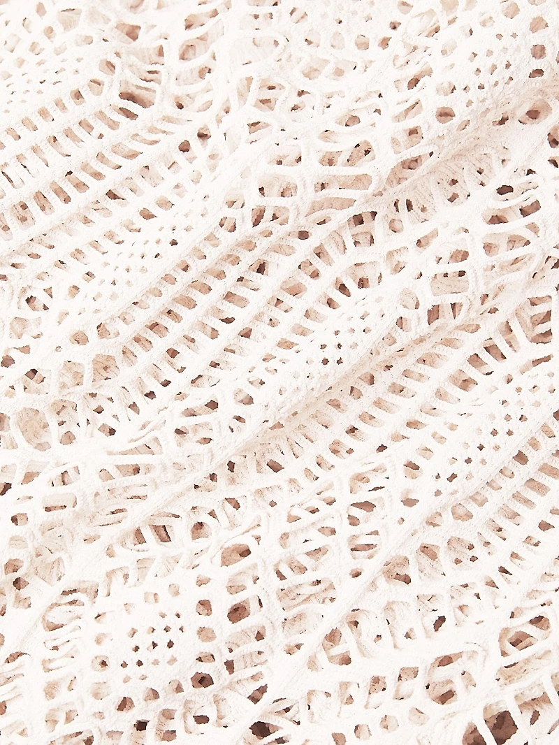 Seashell Lace Wide-Leg Beach Pants