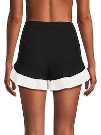 Merian Ruffle-Trim Knit Shorts