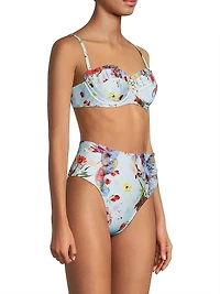 Lily Flower Underwire Bikini Top