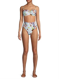 Lily Flower Underwire Bikini Top