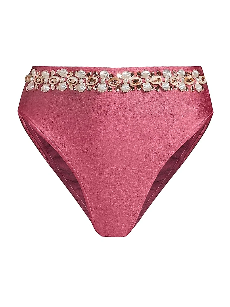Seashell High-Waist Bikini Bottom