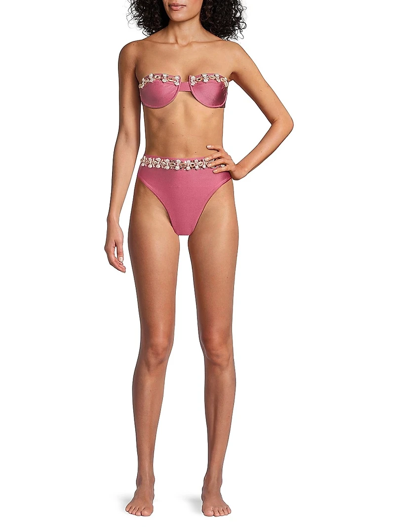 Seashell High-Waist Bikini Bottom