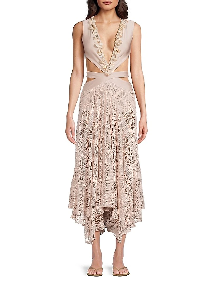 Seashell Plunge Beach Dress