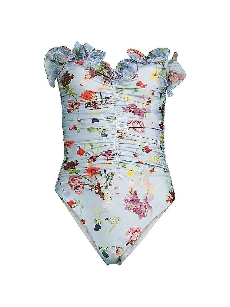 Lily Flower One-Piece Swimsuit