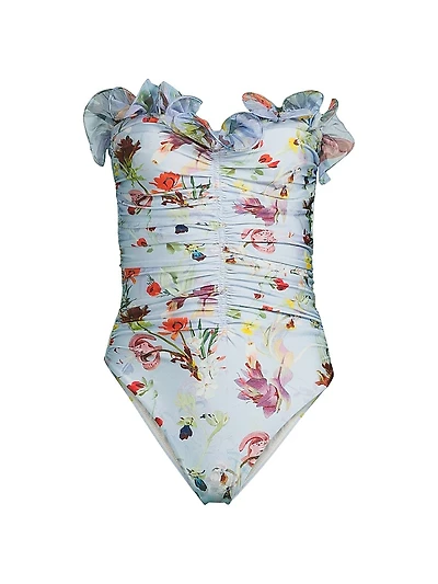 Lily Flower One-Piece Swimsuit
