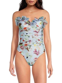 Lily Flower One-Piece Swimsuit