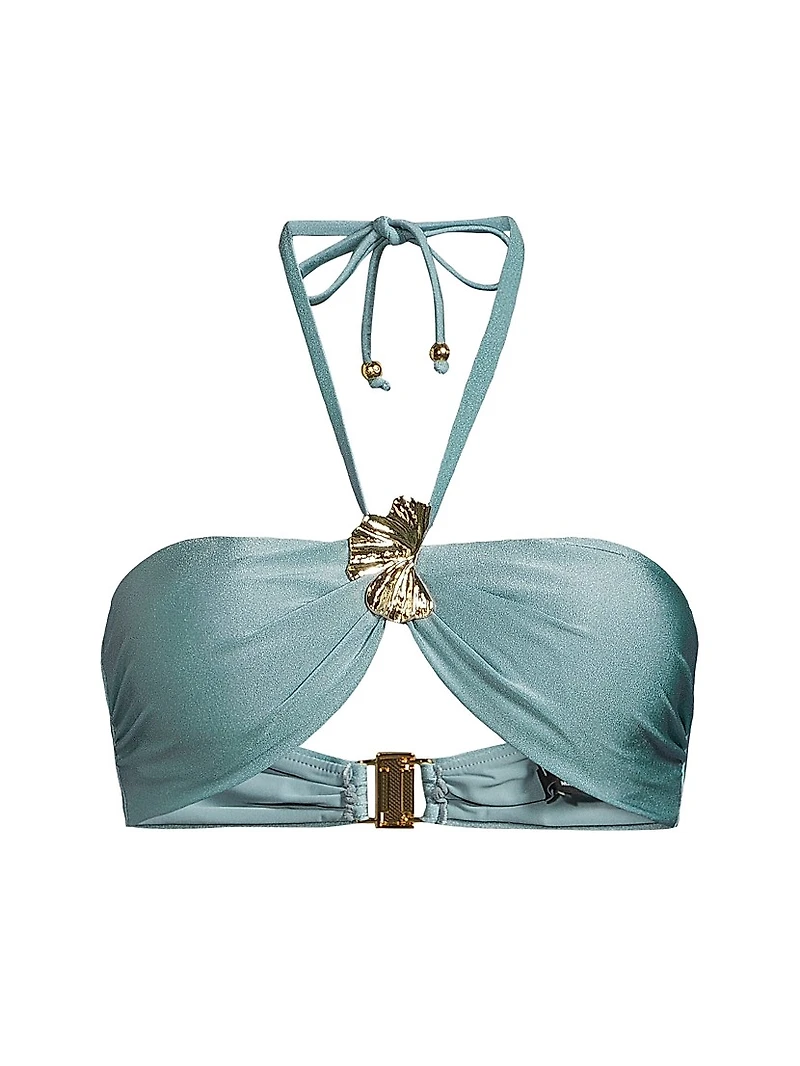 Seashell Petal Halterneck Bikini Top