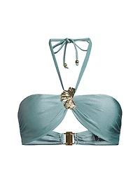 Seashell Petal Halterneck Bikini Top