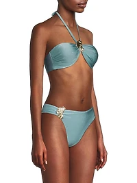 Seashell Petal Halterneck Bikini Top