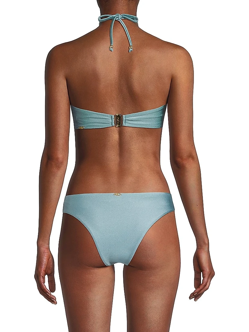 Seashell Petal Halterneck Bikini Top