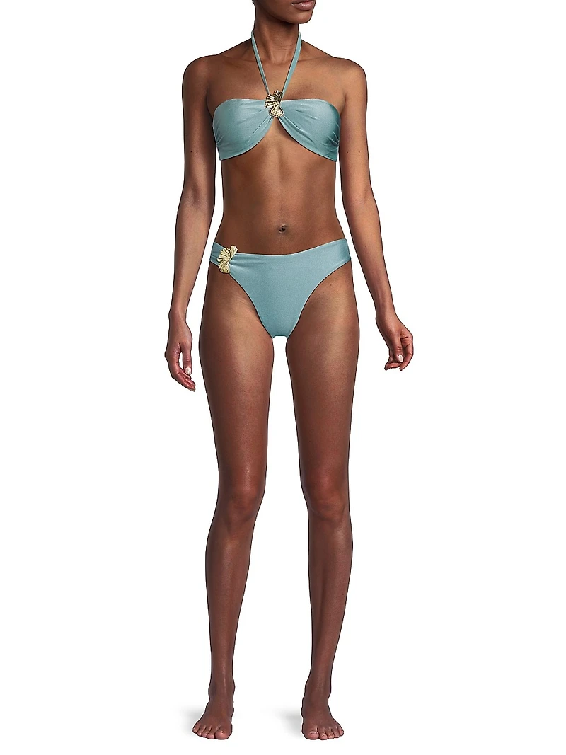Seashell Petal Halterneck Bikini Top