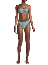 Seashell Petal Halterneck Bikini Top