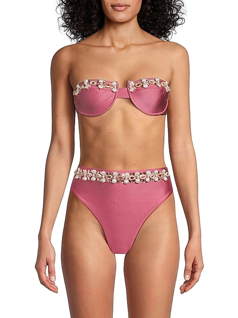 Seashell Strapless Bikini Top