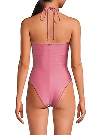 Seashell Halter One-Piece Swimsuit
