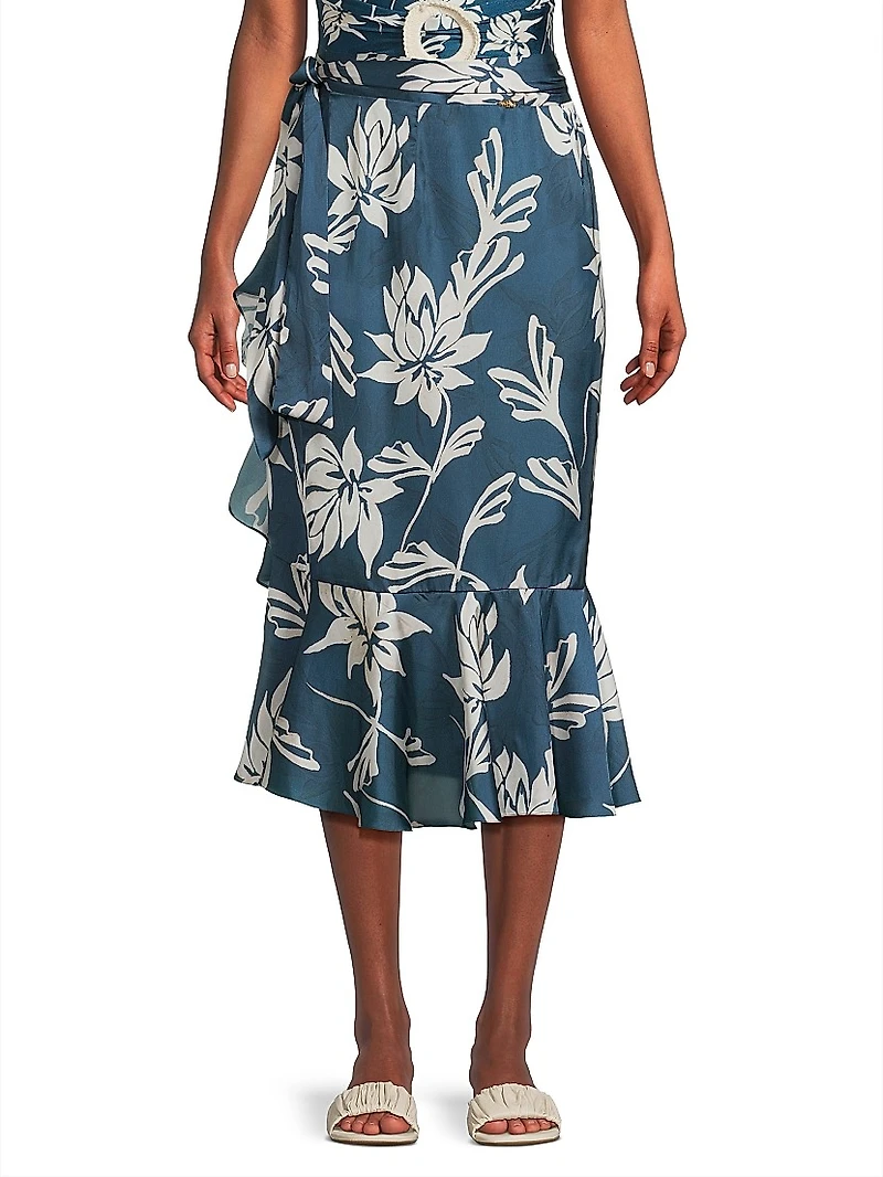 Artichoke Beach Ruffled Wrap Skirt