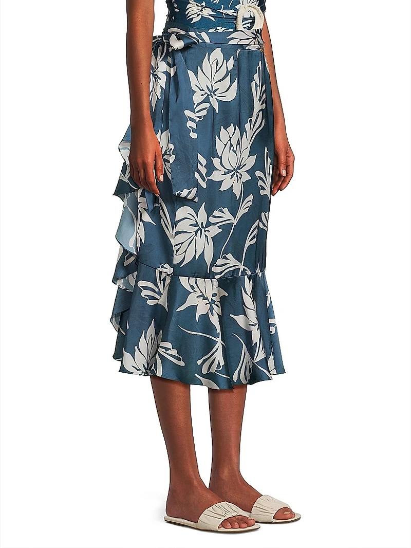 Artichoke Beach Ruffled Wrap Skirt