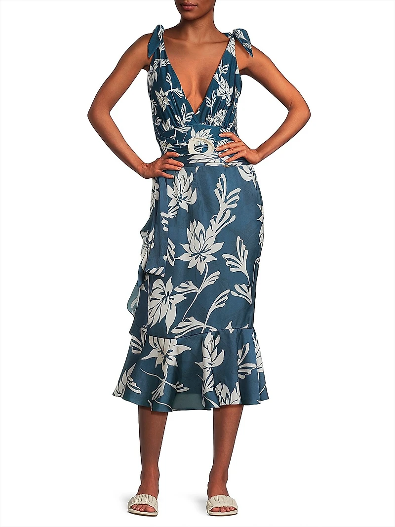 Artichoke Beach Ruffled Wrap Skirt