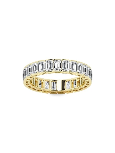 14K Yellow Gold & Emerald-Cut Natural Diamond Eternity Band/3.00-5.00 TCW