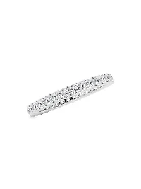 14K White Gold & Shared-Prong Natural Diamond Eternity Band/1.00-5.00 TCW