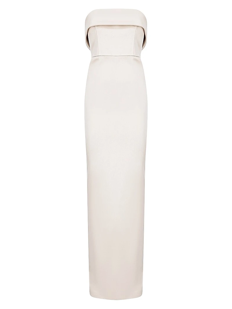 Rhea Satin Strapless Column Gown
