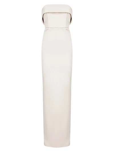Rhea Satin Strapless Column Gown