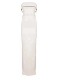 Rhea Satin Strapless Column Gown