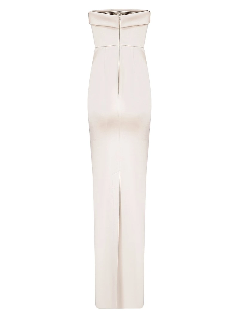 Rhea Satin Strapless Column Gown