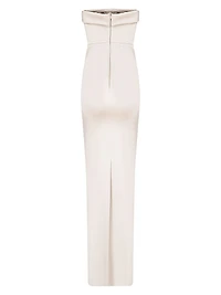 Rhea Satin Strapless Column Gown