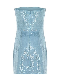 Sisu Sequined Bow Strapless Minidress
