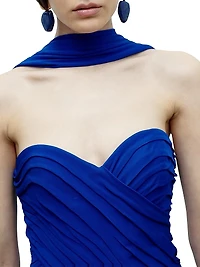 Samsara Ruched Strapless Gown