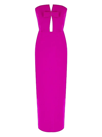 Holly Crepe Strapless Maxi Dress