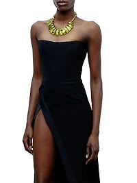 Nefertiti Strapless A-Line Gown