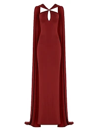 Maia Shoulder Drape Column Gown