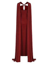 Maia Shoulder Drape Column Gown