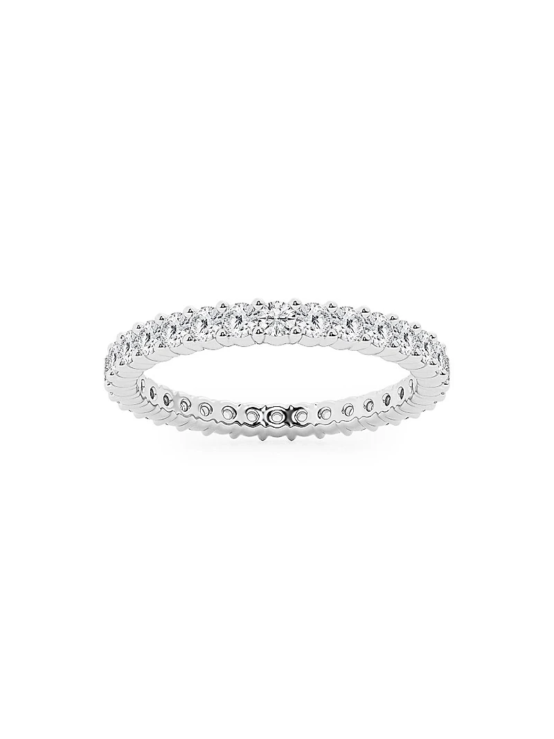 Platinum & Shared-Prong Natural Diamond Eternity Band/1.00-5.00 TCW