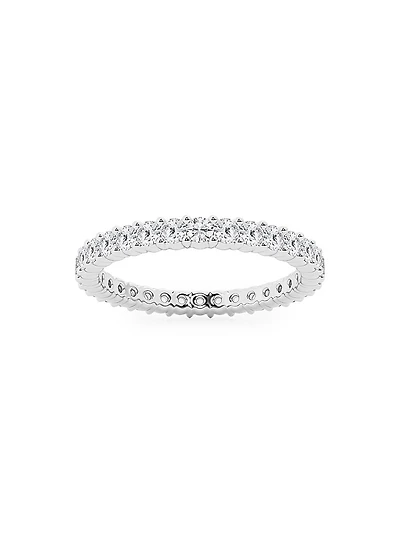 Platinum & Shared-Prong Natural Diamond Eternity Band/1.00-5.00 TCW