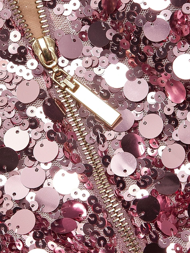 Farah Sequined Strapless Gown