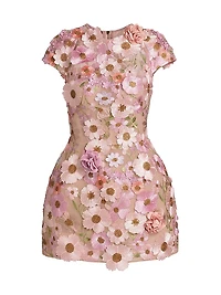 Jasmine Floral Embroidery Minidress