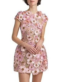 Jasmine Floral Embroidery Minidress