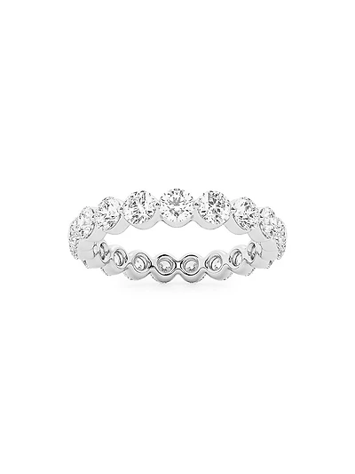 Platinum & Floating Natural Diamond Eternity Band/2.00-4.00 TCW