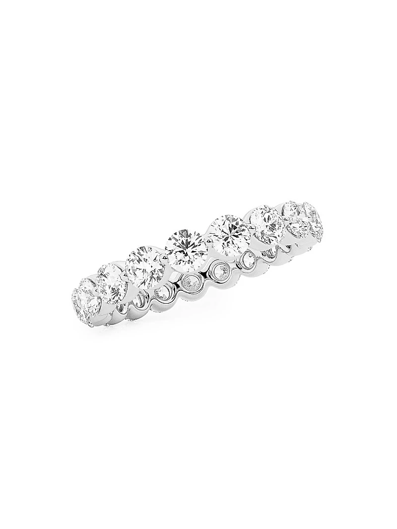 Platinum & Floating Natural Diamond Eternity Band/2.00-4.00 TCW