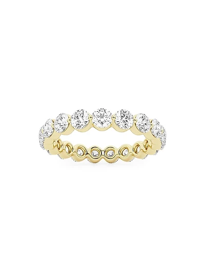 14K Yellow Gold & Floating Natural Diamond Eternity Band/2.00-4.00 TCW