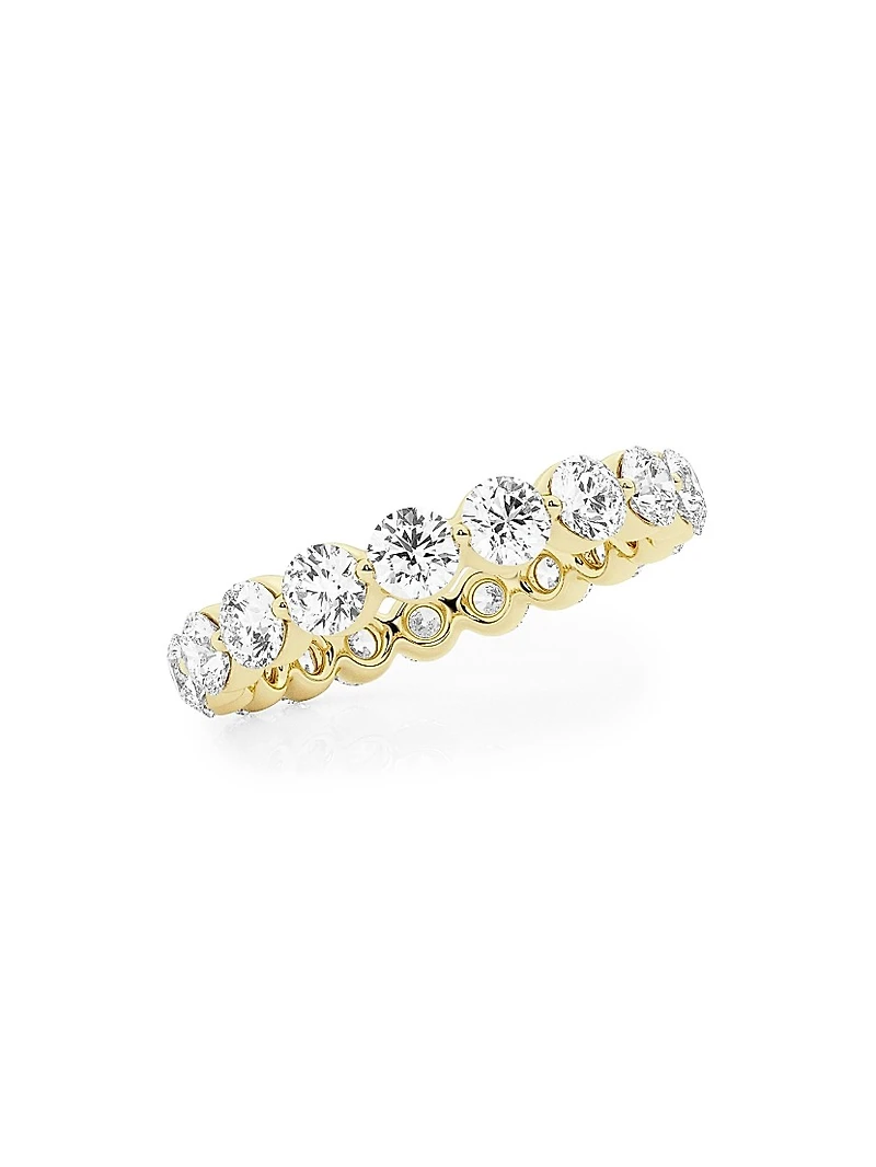 14K Gold & Floating Natural Diamond Eternity Band/2.00-4.00 TCW