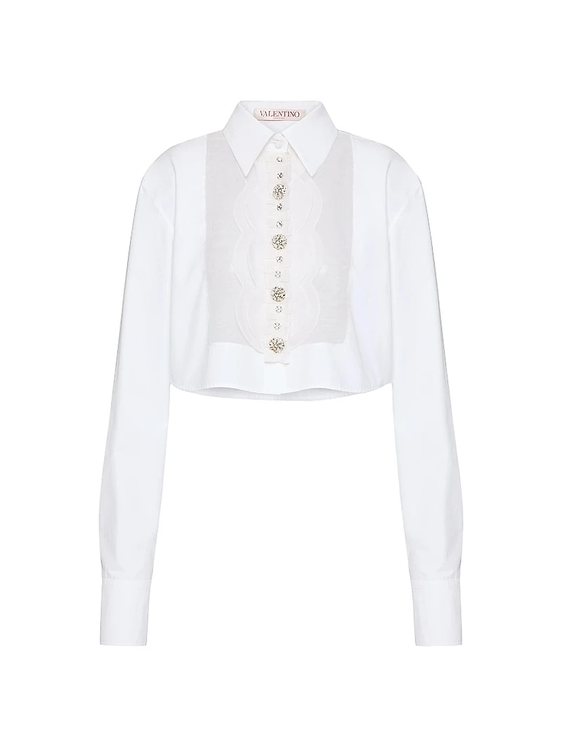 Embroidered Compact Poplin Shirt