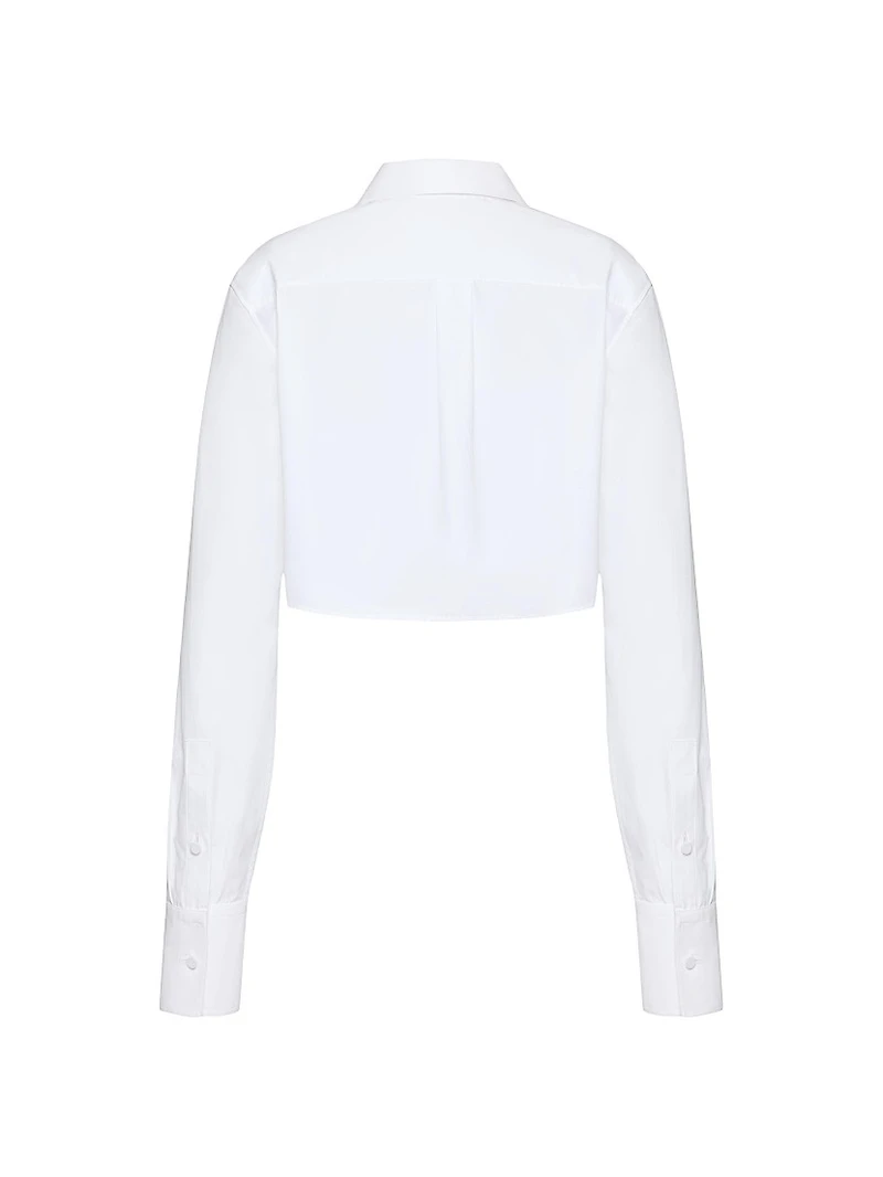 Embroidered Compact Poplin Shirt