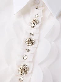 Embroidered Compact Poplin Shirt