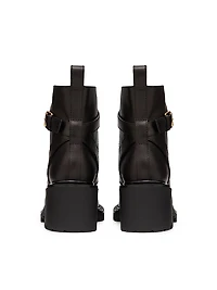 VLogo Signature Calfskin 70MM Combat Boots