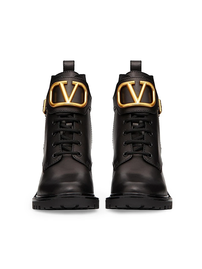 VLogo Signature Calfskin 70MM Combat Boots
