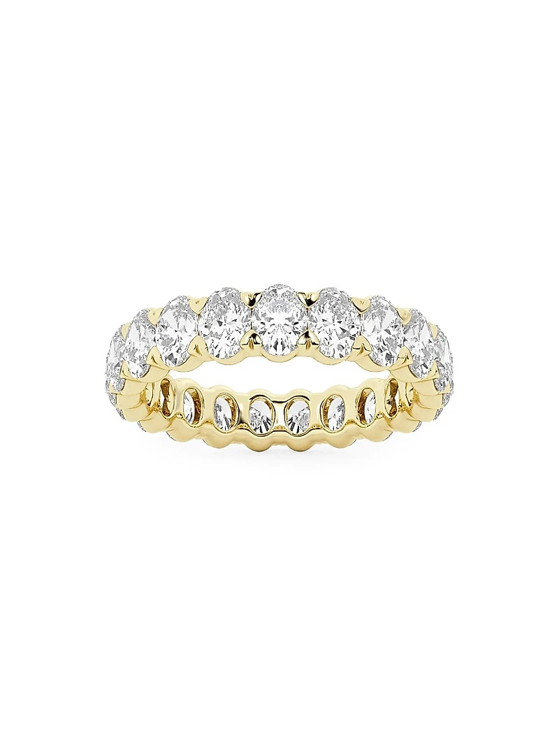 14K Gold & Oval Natural Diamond Eternity Band/3.00-5.00 TCW