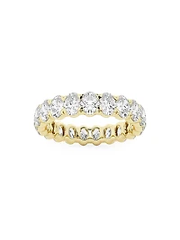 14K Gold & Oval Natural Diamond Eternity Band/3.00-5.00 TCW